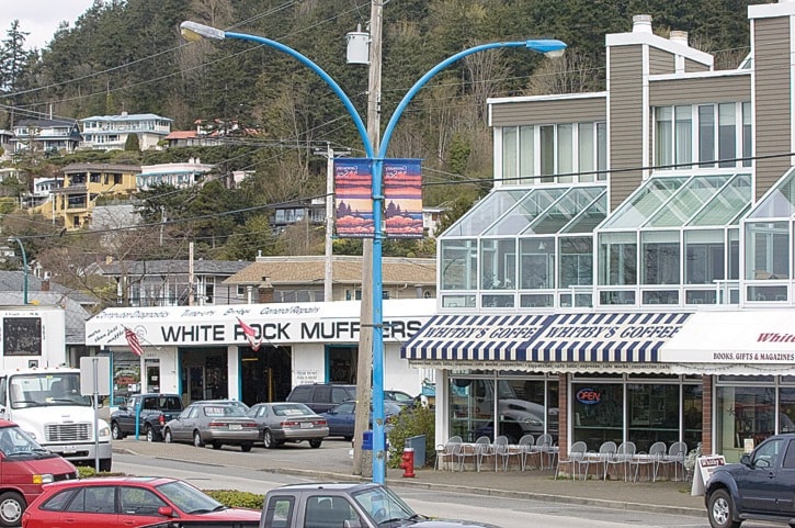White Rock Mufflers and businesses on Marine Dr.