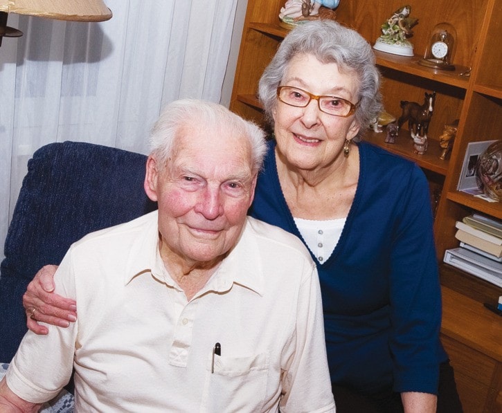 Clyde Bingham turns 100 this month. Clyde with his wife Lorna