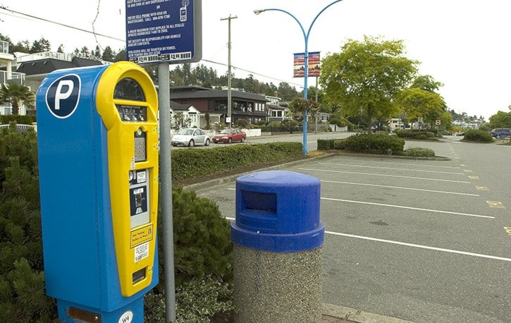 Pay parking meters in White Rock