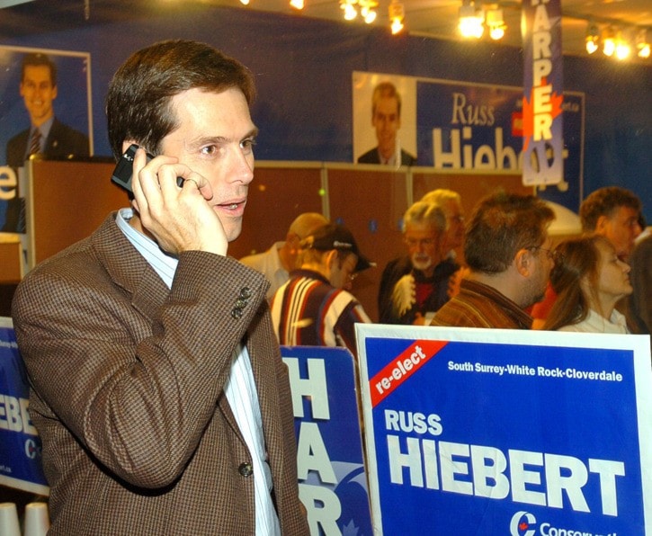 Campain Office of Conservative Russ Hiebert on election night