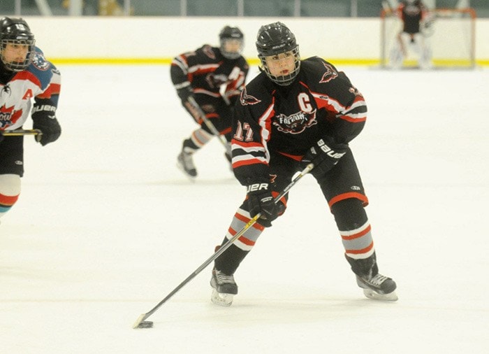 Bantam A Surrey vs Kelowna
#17 Danika Pasqua and #7 Emma Hall
Evan Seal photo