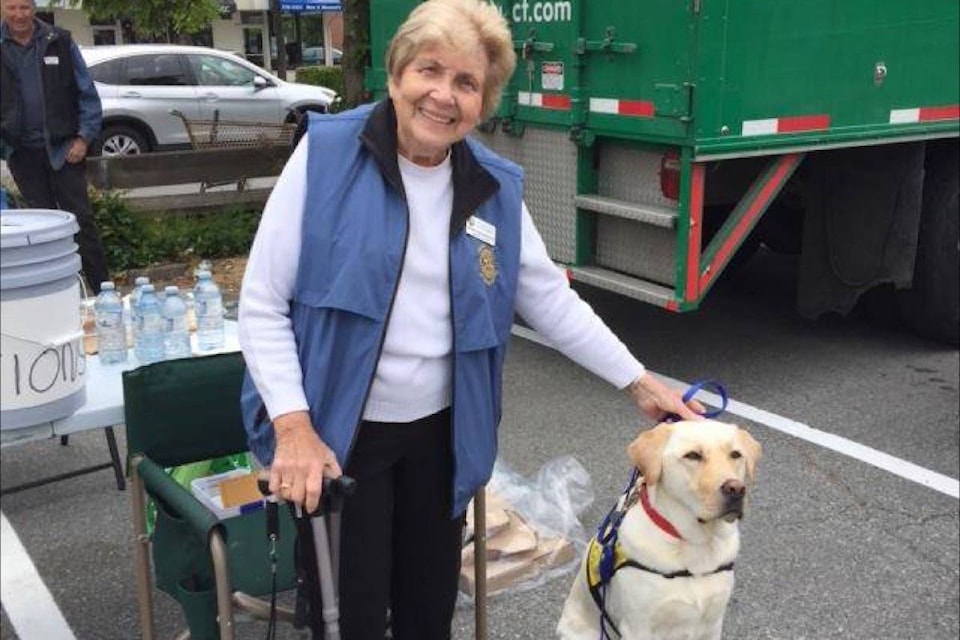 Renee Nicholson at one of the Rotary club’s shredding fundraisers. (Contributed photo)