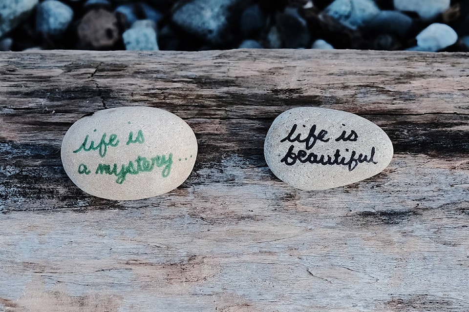 White Rock photographer Irena Shklover documented messages left by others on the White Rock Beach. Now, more than ever, Shklover says the messages can be a powerful tool. (Irena Shklover photos)