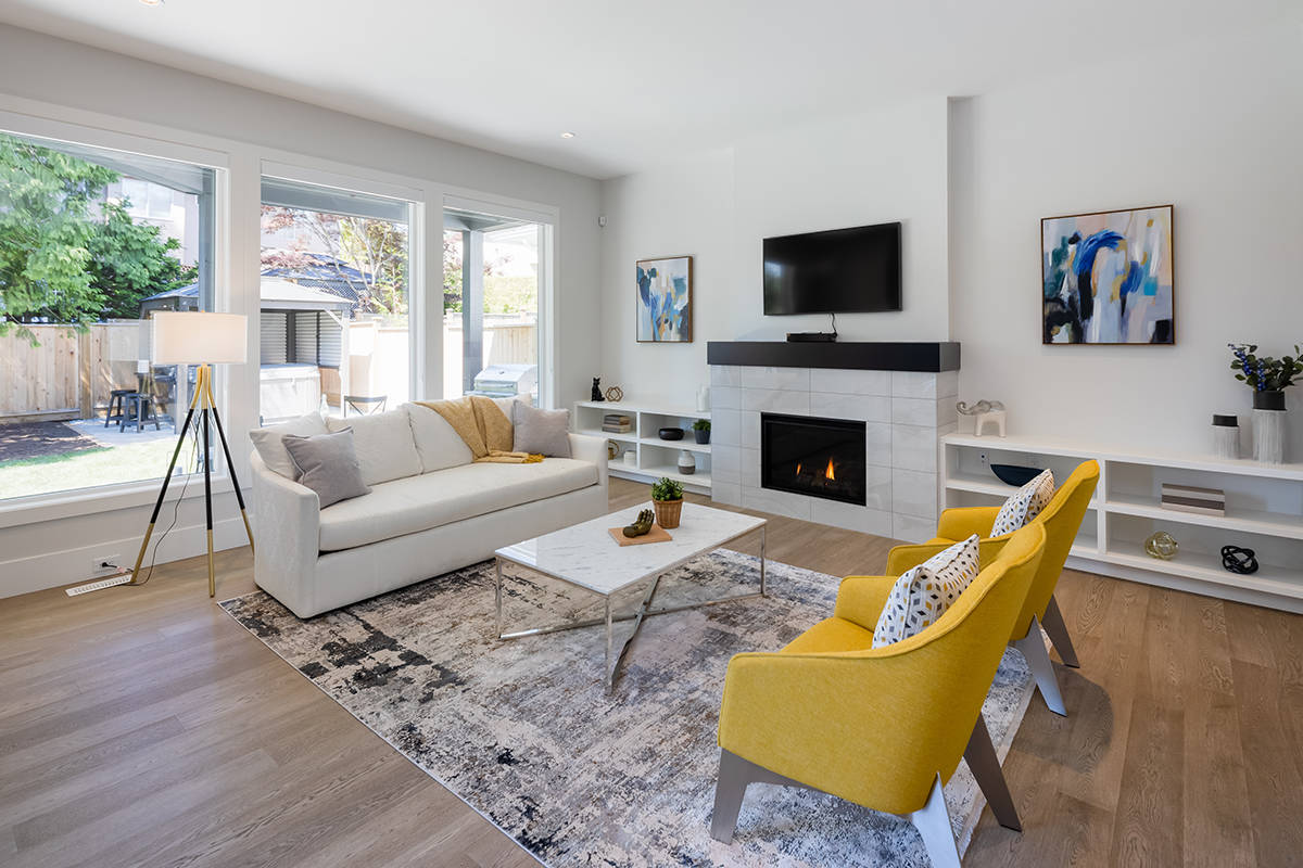 This modern masterpiece comes fully furnished by Yaletown Interiors