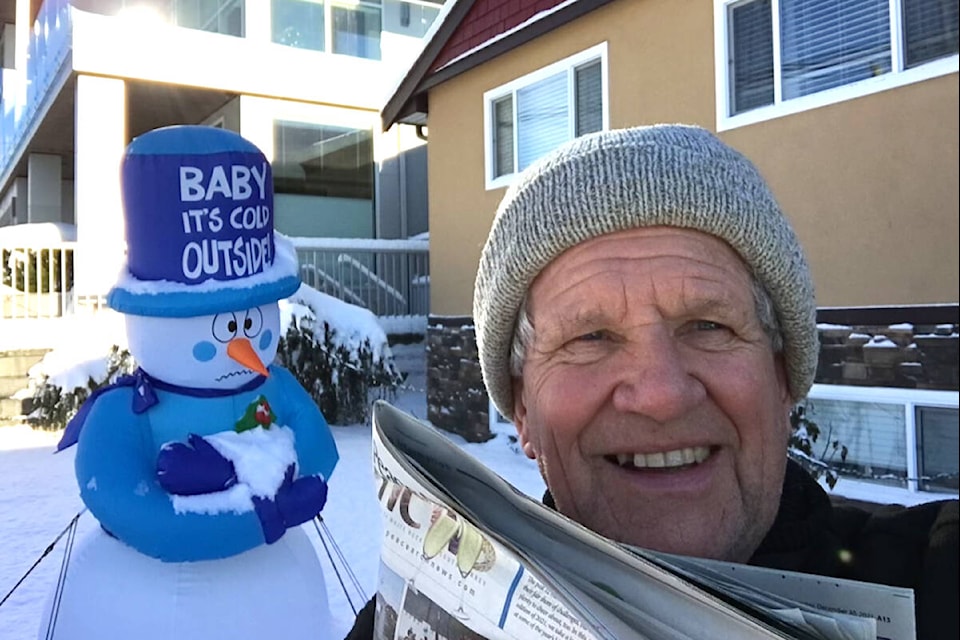 Peace Arch News carriers rose to the challenge after the Lower Mainland received an uncharacteristically large dump of snow earlier this month. (Contributed photo)