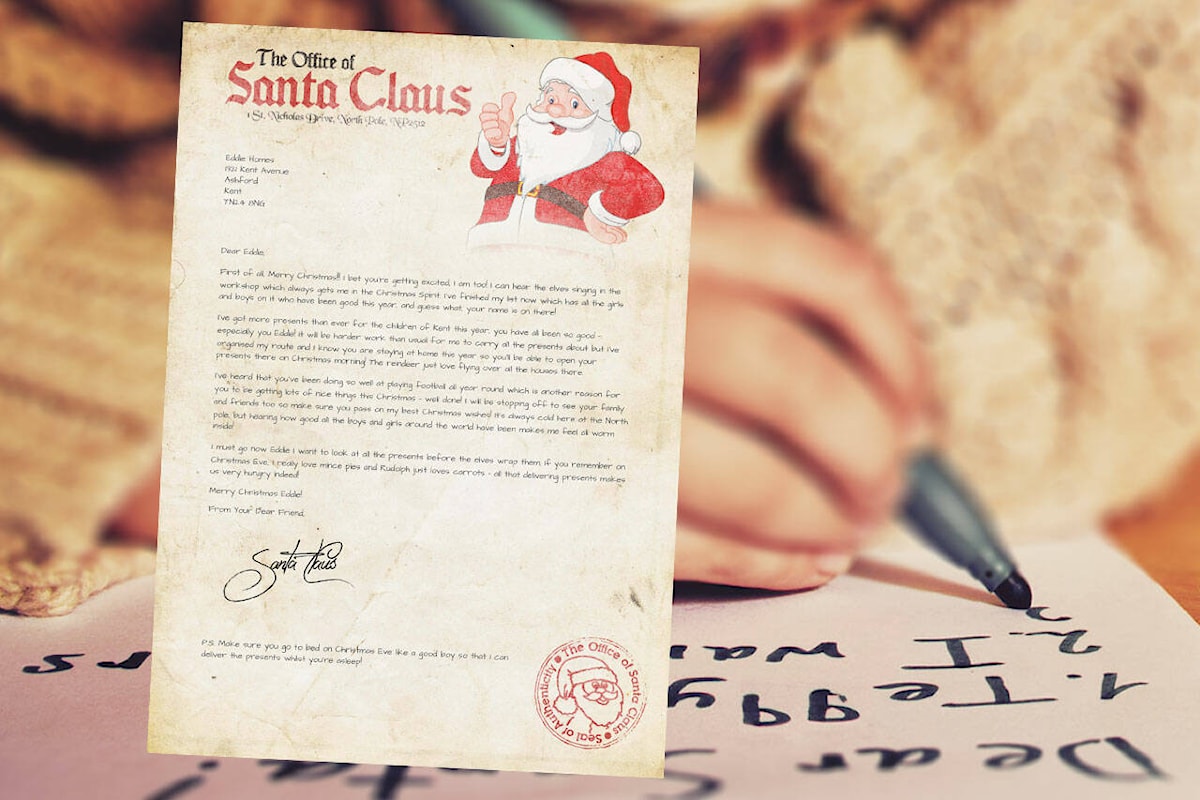  Holiday Wrapping Paper- Letter from Santa! Write Your