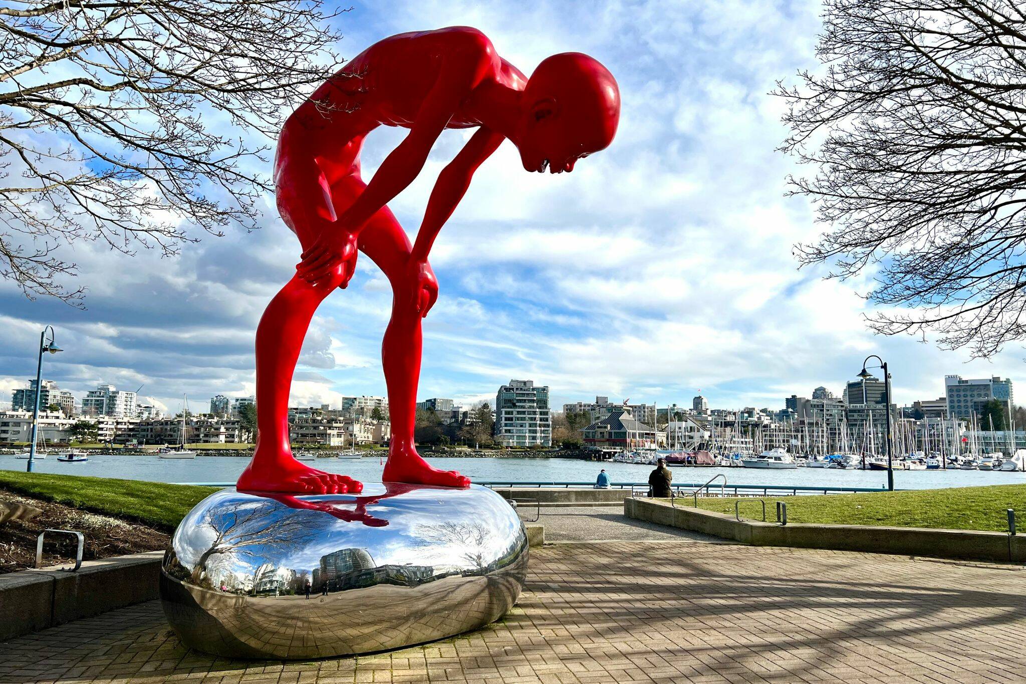 Public art piece along the waterfront in Vancouver, B.C. (Andrea Brown / The Herald)