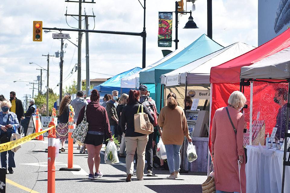 The White Rock Farmers’ Market will open for the 2023 season on Sunday (April 23). File photo