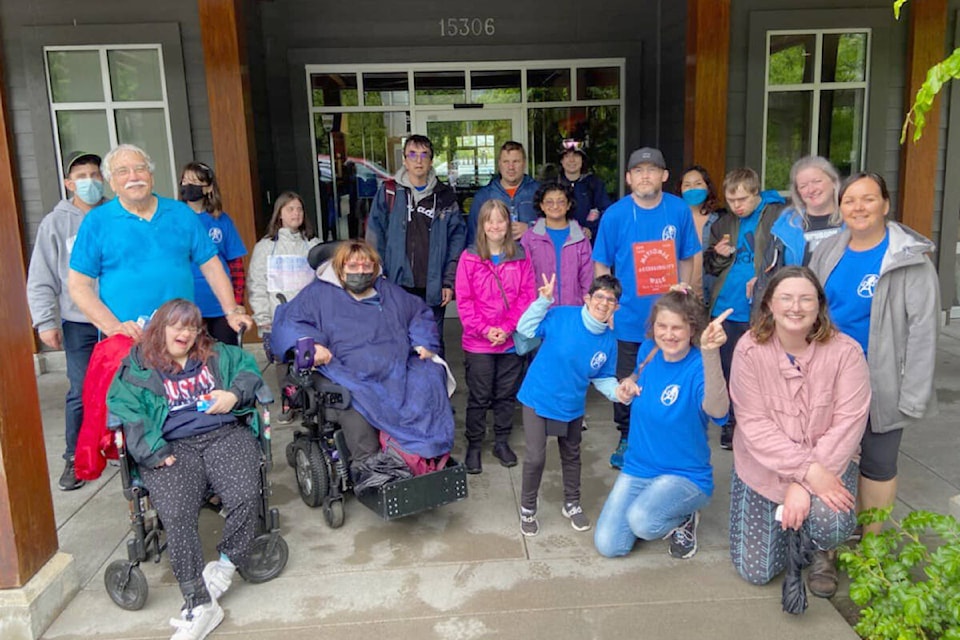 The 2022 Surrey Access Walk and Roll launched from the Semiahmoo House Society treehouse building. This year, organizers have chosen Crescent Beach for the event. (Contributed photo)