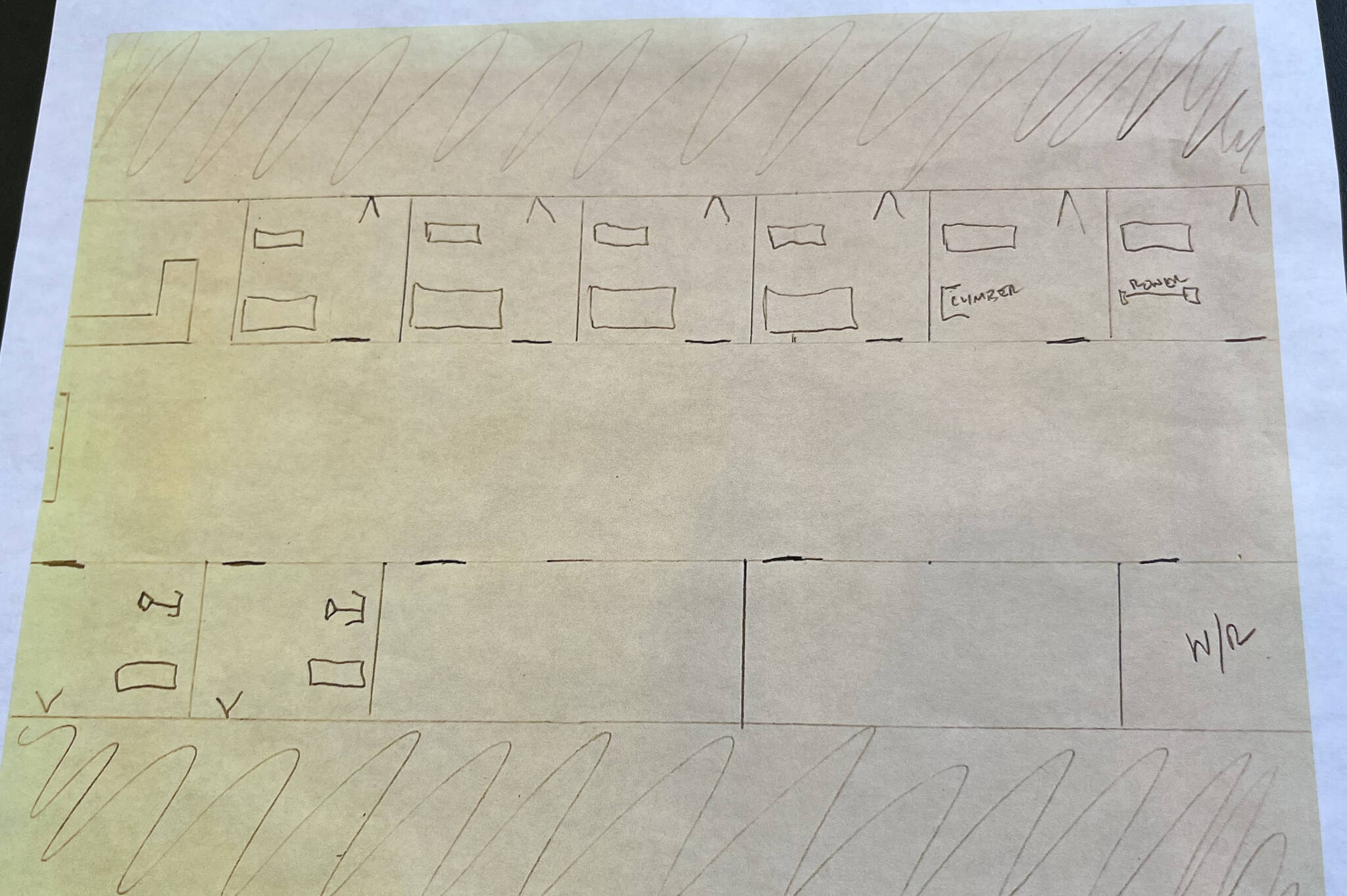 The hand-drawn visual that inspired Safe Sweat. (Tricia Weel photo)
