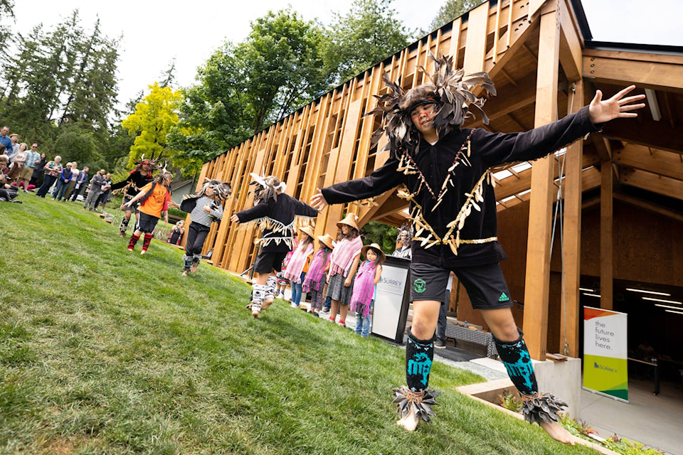 The community celebrated the opening of Totest Aleng: Indigenous Learning House today at the Elgin Heritage Park in South Surrey Saturday (June 17). (Anna Burns photo)