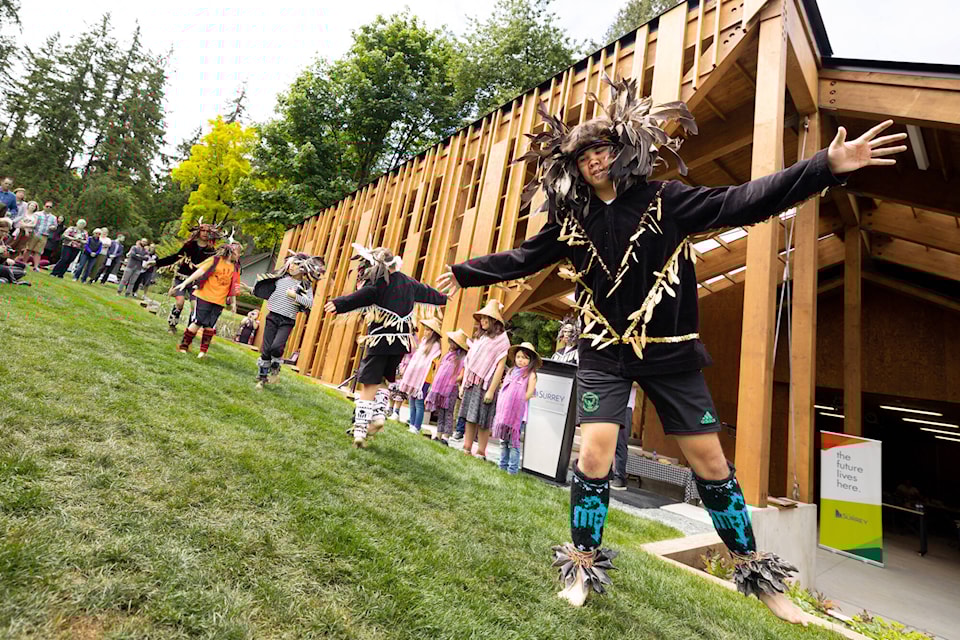 The community celebrated the opening of Totest Aleng: Indigenous Learning House today at the Elgin Heritage Park in South Surrey Saturday (June 17). (Anna Burns photo)