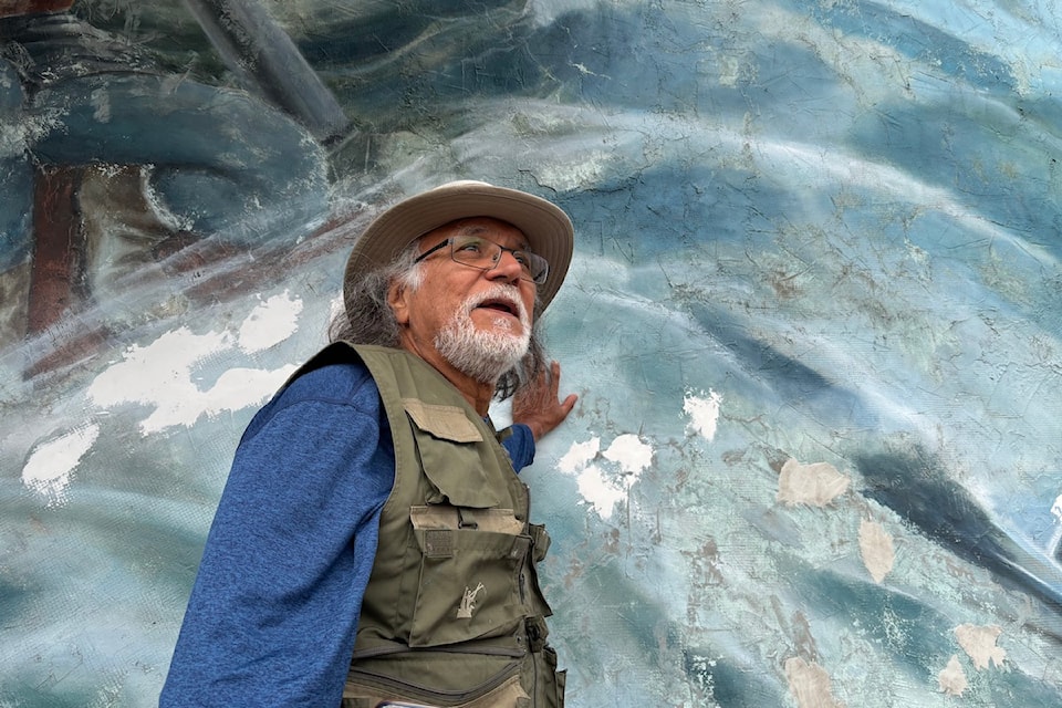 Crofton-based multi-media artist IceBear is refurbishing his mural on Sidney's First Street.