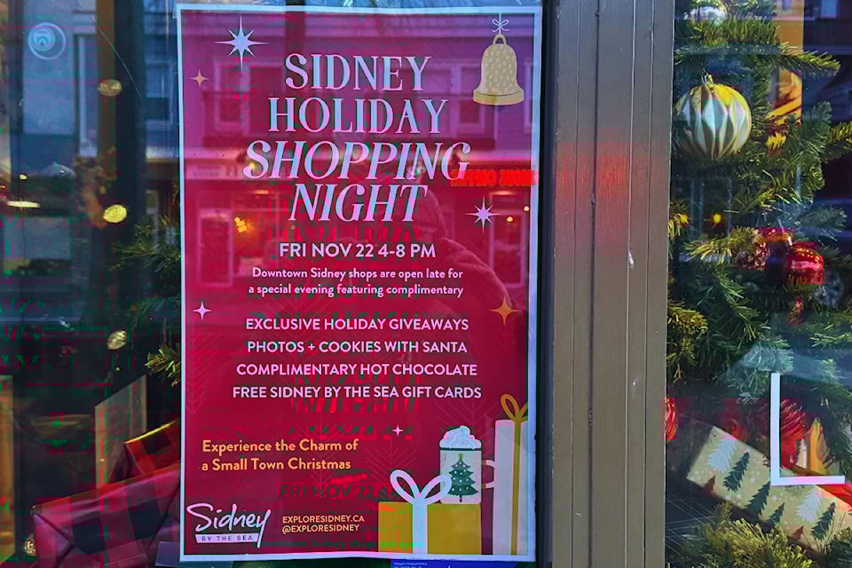 Sidney shops will be open until 8 p.m. on Friday, Nov. 22 for the town's Christmas kick-off.