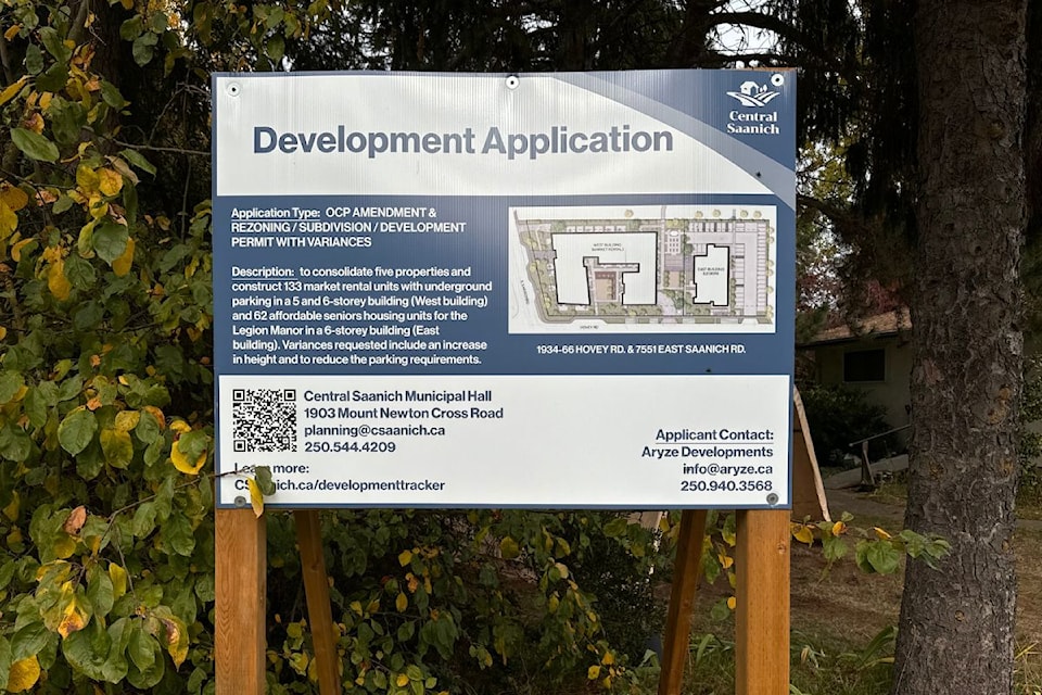 Aryze Developments' application is posted at1934 Hovey Road.