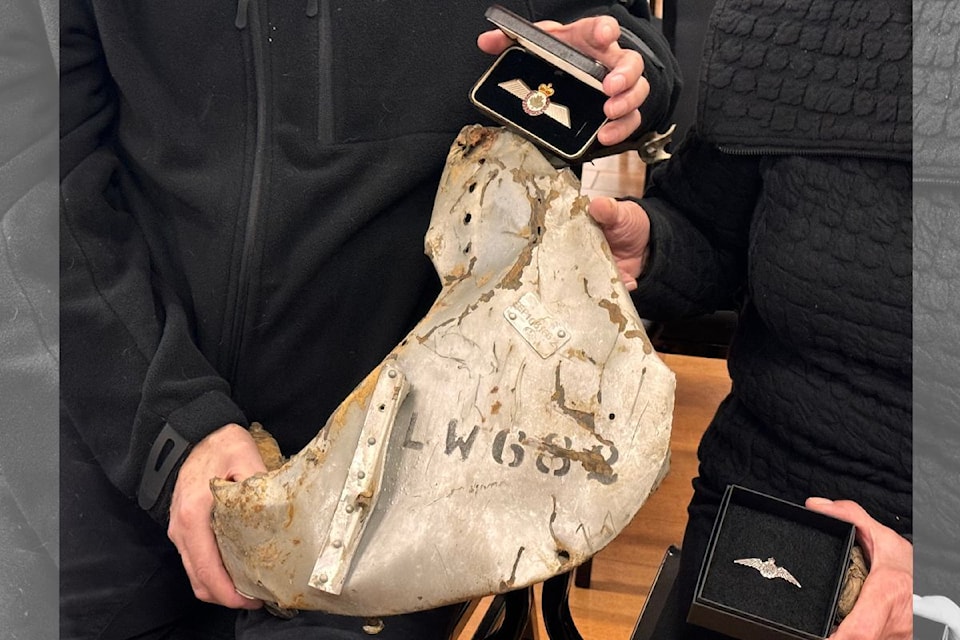 Steel from the Halifax Bomber LW682 found at the crash cite in Belgium.