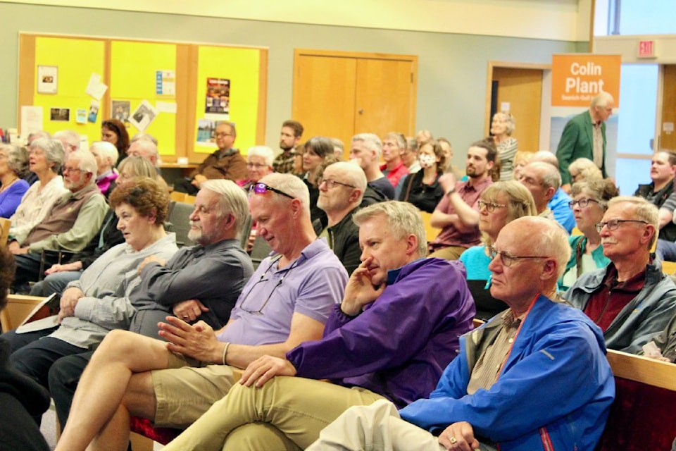 Elizabeth May of the Green Party, Colin Plant of the NDP, and David Beckham of the Liberal Party faced off in the final public forum for Saanich–Gulf Islands on Wednesday night.