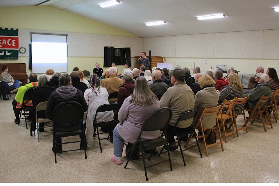 A community meeting with Aryze Developments held on Jan. 15 at St. Mary's Anglican Church in Saanichton.