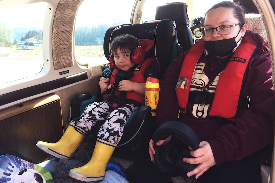 Tyson and his mom take a flight provided by Angel Flight.