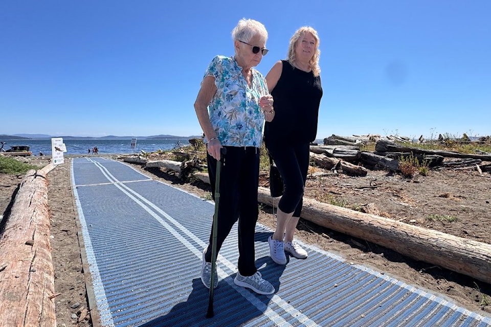 Betty Beacham and daughter Brenda Knapik are planning to return with chairs so they can sit by the beachfront.