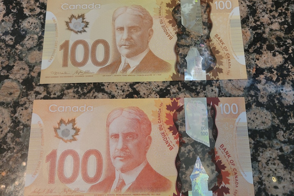 Sidney/North Saanich RCMP is investigating after counterfeit bills were used at a local business, prompting a warning to other shop owners and residents.