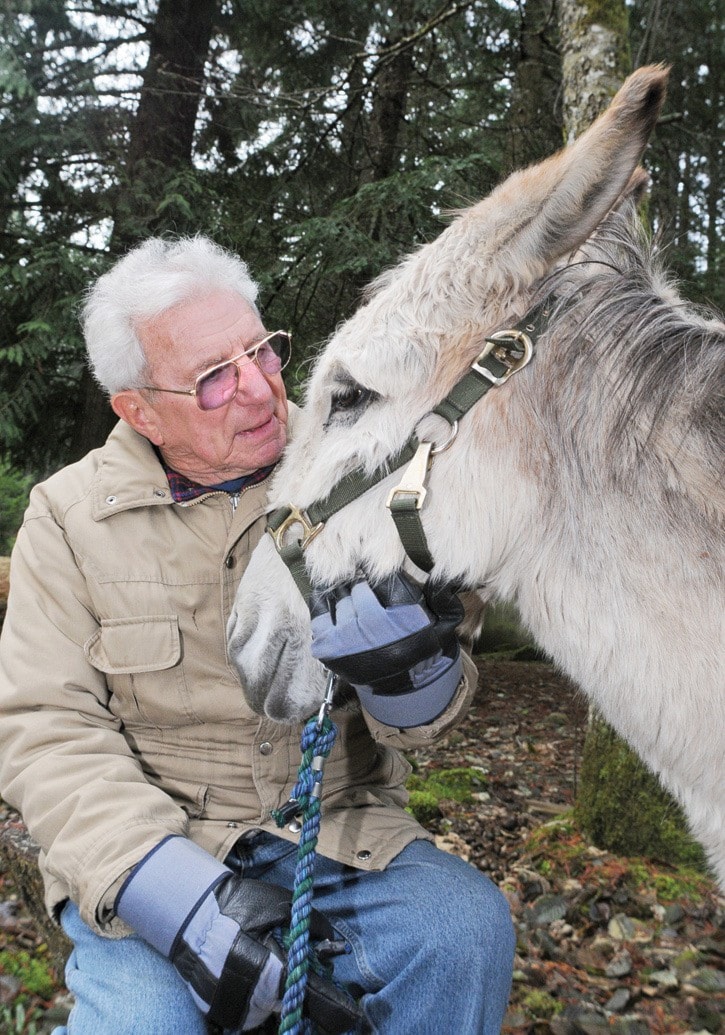 Eric Herbert and donkey Lucy