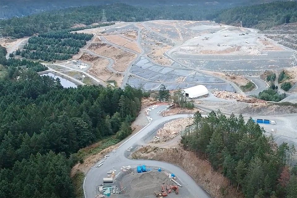 Aerial shot of a section of the Hartland landfill in Saanich. (YouTube/Capital Regional District)