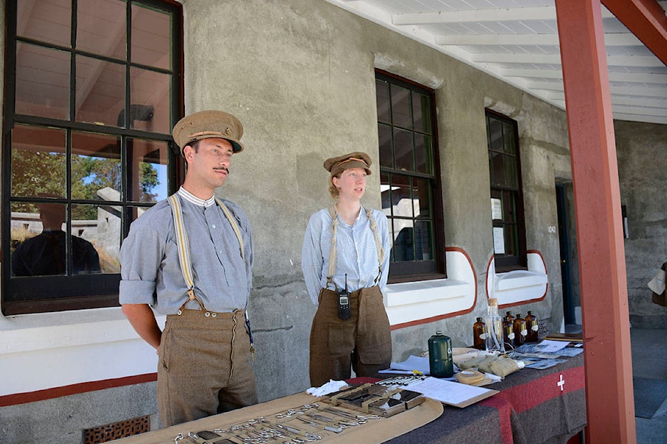 Participants can tune in to what it was like to work in a field hospital during the First World War. (Courtesy of Fort Rodd Hill and Fisgard Lighthouse NHS)