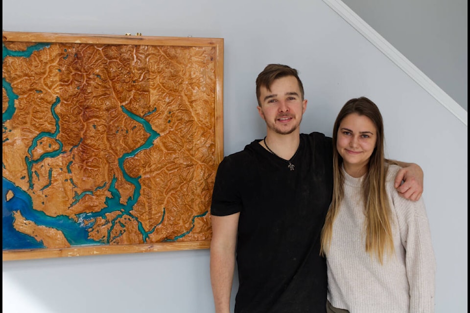 Lindenthaler and Brown wanted to start a business together for a while, when Brown noticed a potential gap in the market for topographical maps. (Bailey Moreton/News Staff)