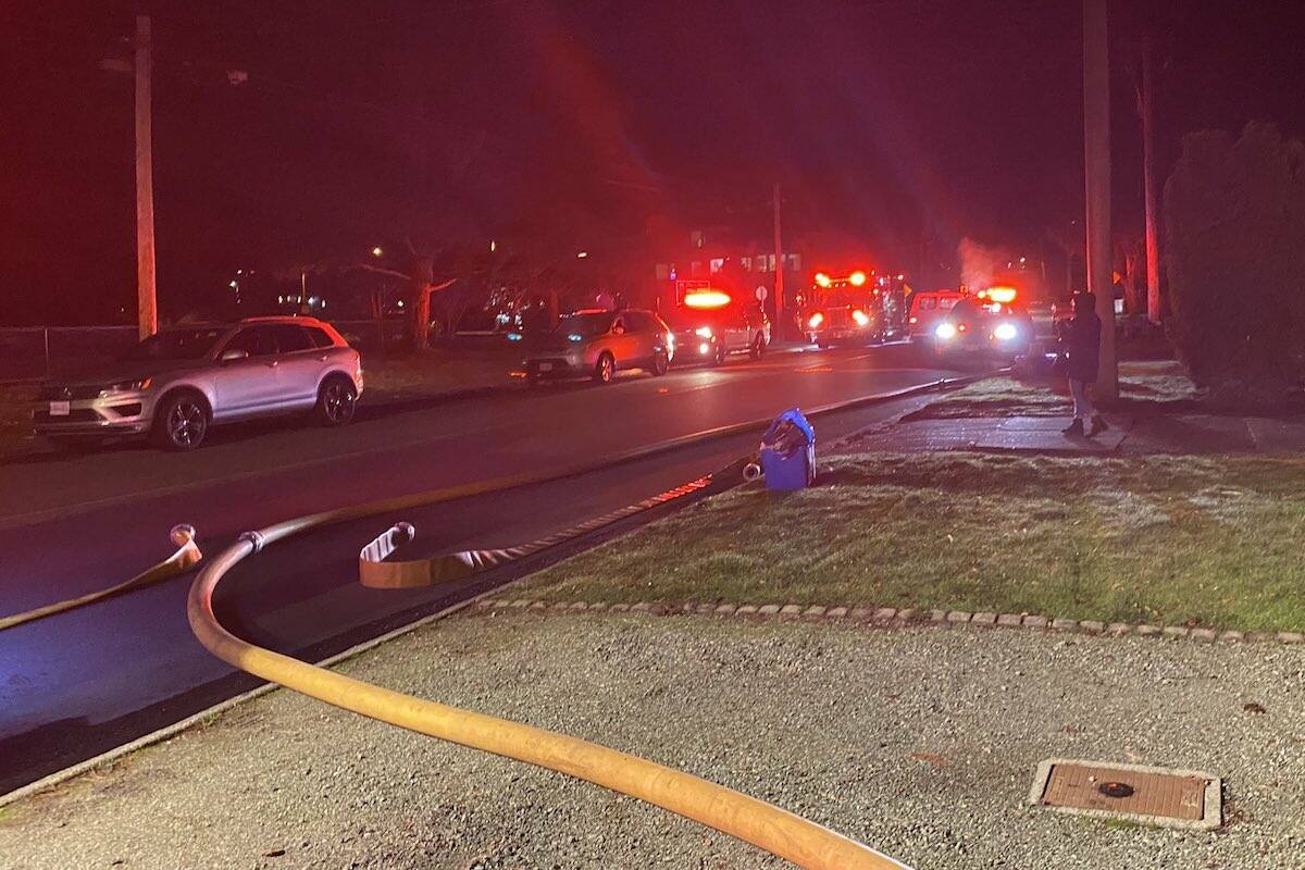 Sidney firefighters responded to an electrical fire on Resthaven Drive Monday evening. (SidneyVFire/Twitter)