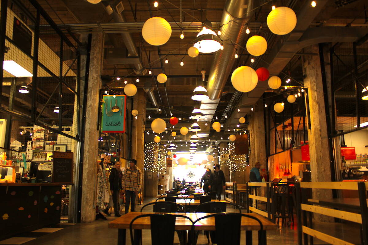 The Hudson building hosts condos above the Victoria Public Market and uses geothermal energy to reduce its reliance on natural gas. (Jake Romphf/News Staff)