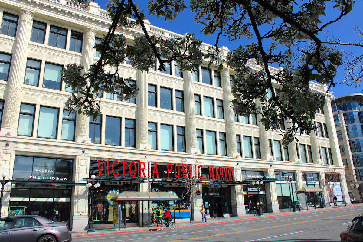 The Hudson building hosts condos above the Victoria Public Market and uses geothermal energy to reduce its reliance on natural gas. (Jake Romphf/News Staff)