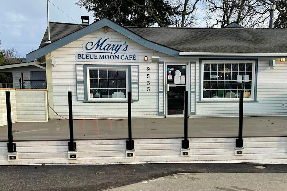 Major renovation work is complete, with only the finishing touches left before Mary's Bleue Moon Cafe reopens.