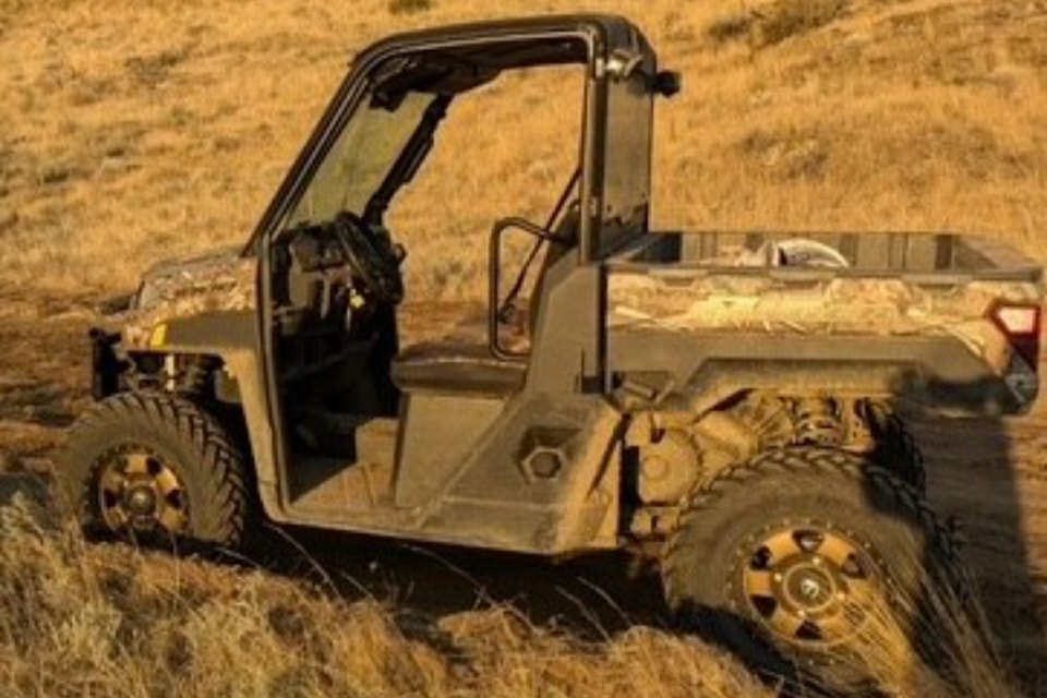 A photograph of a stolen Polaris model XP1000 from Oliver, BC. The ATV was taken on Dec. 11 from a home under construction. 