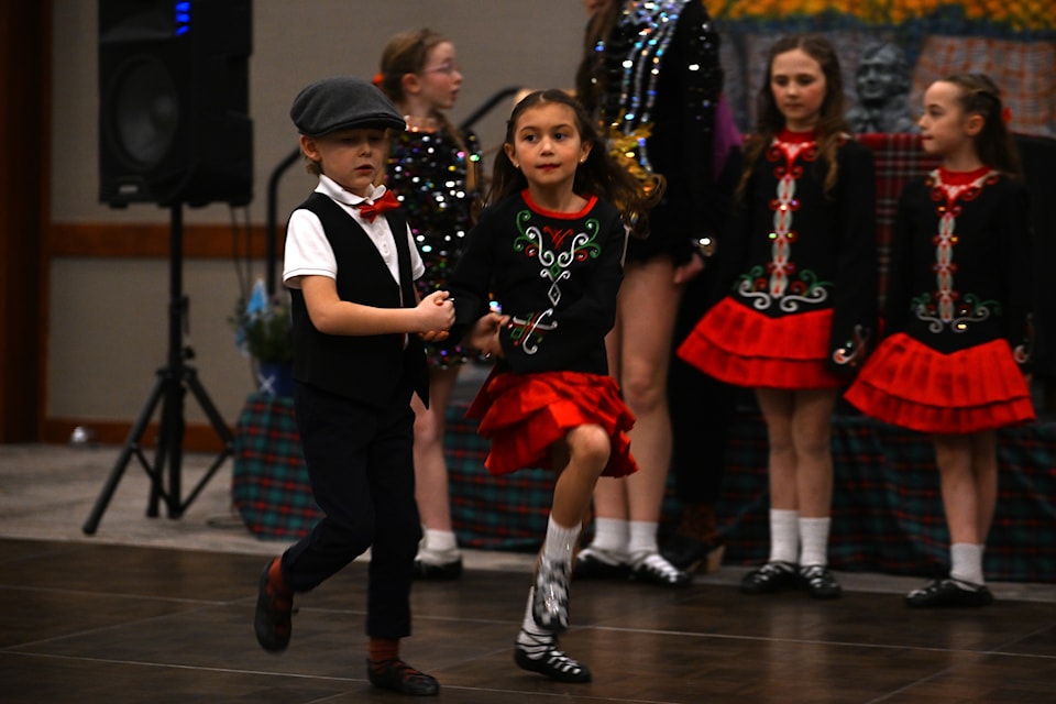Dancers from the Castilla School of Irish Dance perform at the Robert Burns Supper at the Penticton Lakeside Resort on Jan. 25. 