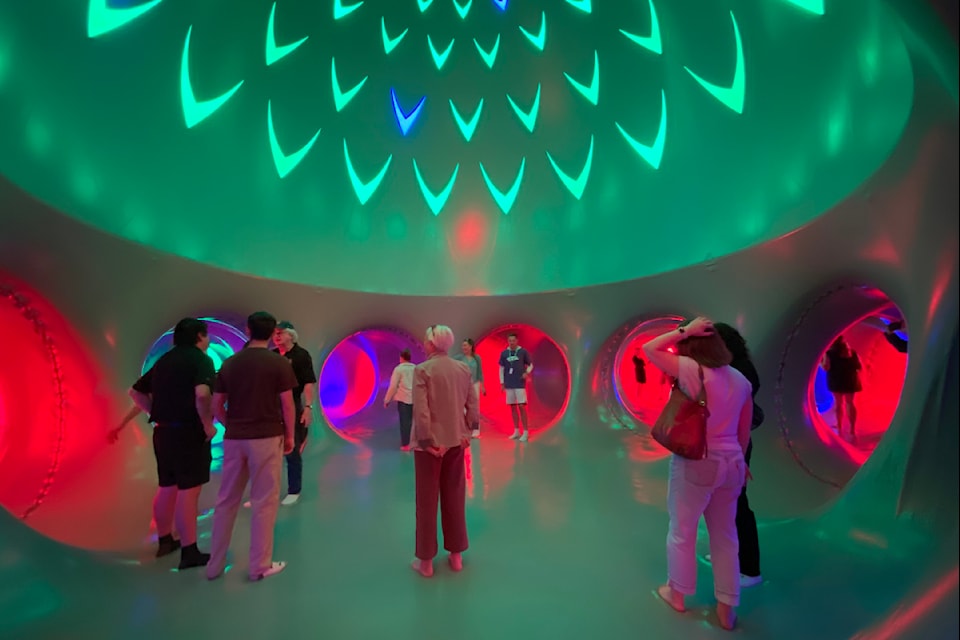 The "Luminarium: Arborialis" attraction is set up inside Okanagan Lake Park until June 8, 2025, in Penticton.