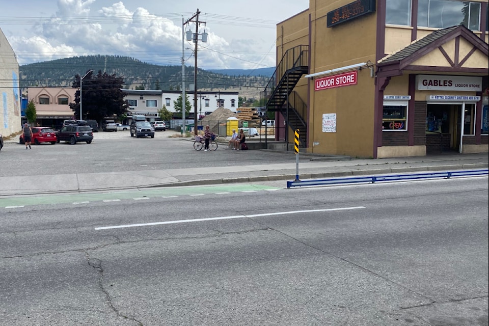 The driveway at 342/350 Martin Street, next to Three Gables Liquor Store. Penticton City Council is set to vote on whether to permanently close the driveway for reasons.