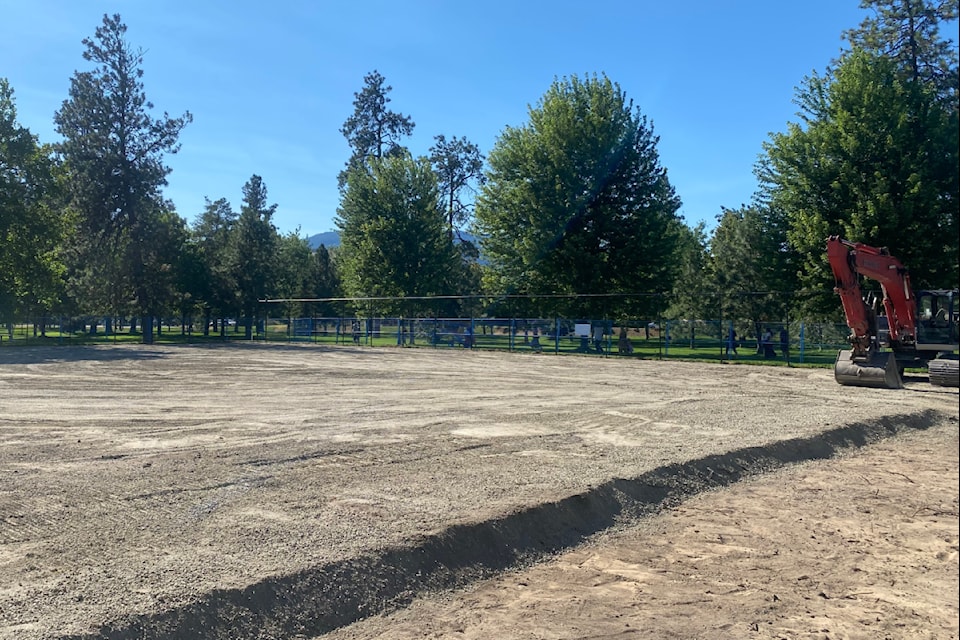 Construction is underway on a new sports development project that will see four pickleball courts and two upgraded tennis courts built inside Skaha Lake Park.