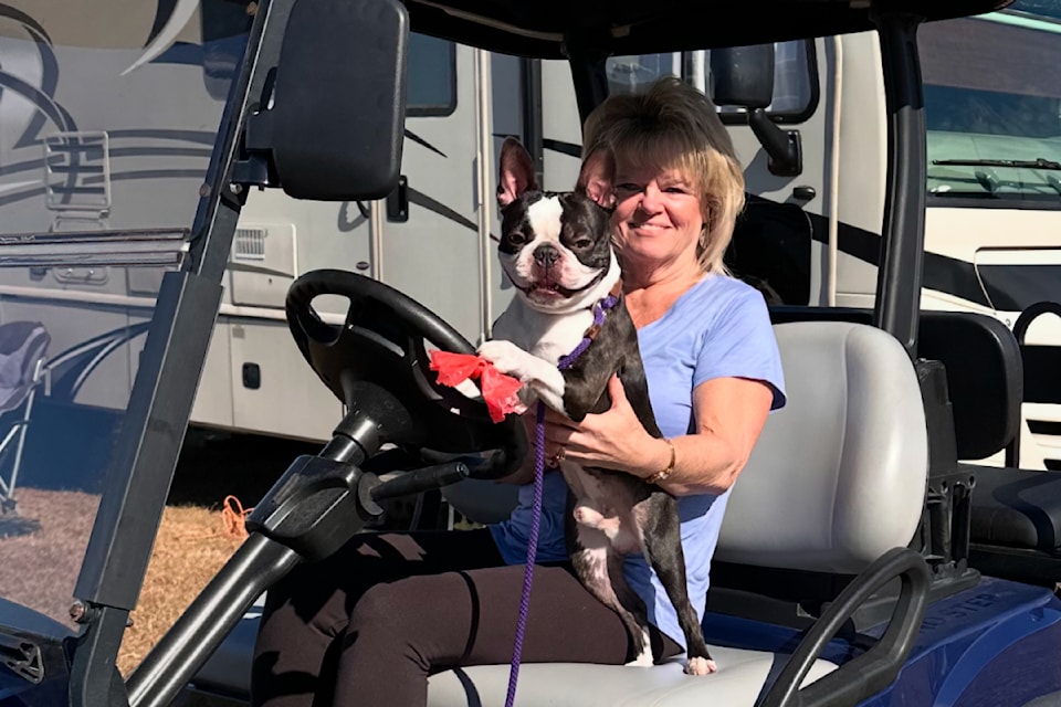 Penticton's Janet Penner with her two-year-old Boston Terrier, Port. 