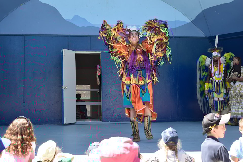 The Wild Moccasin Dancers at Penticton's Gyro Park, entertaining kids from across the Okanagan and Similkameen during HaHaHa KidzFest on Friday, June 7.