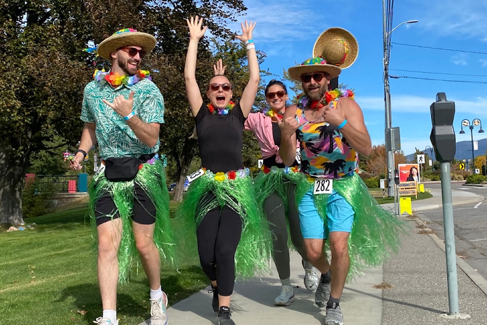 Close to 500 people took part in the Penticton Beer Run on Saturday, Oct. 5, 2024.