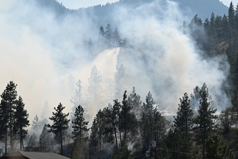 A trailer on Penticton Indian Band land caught fire on Tuesday, Aug. 6.