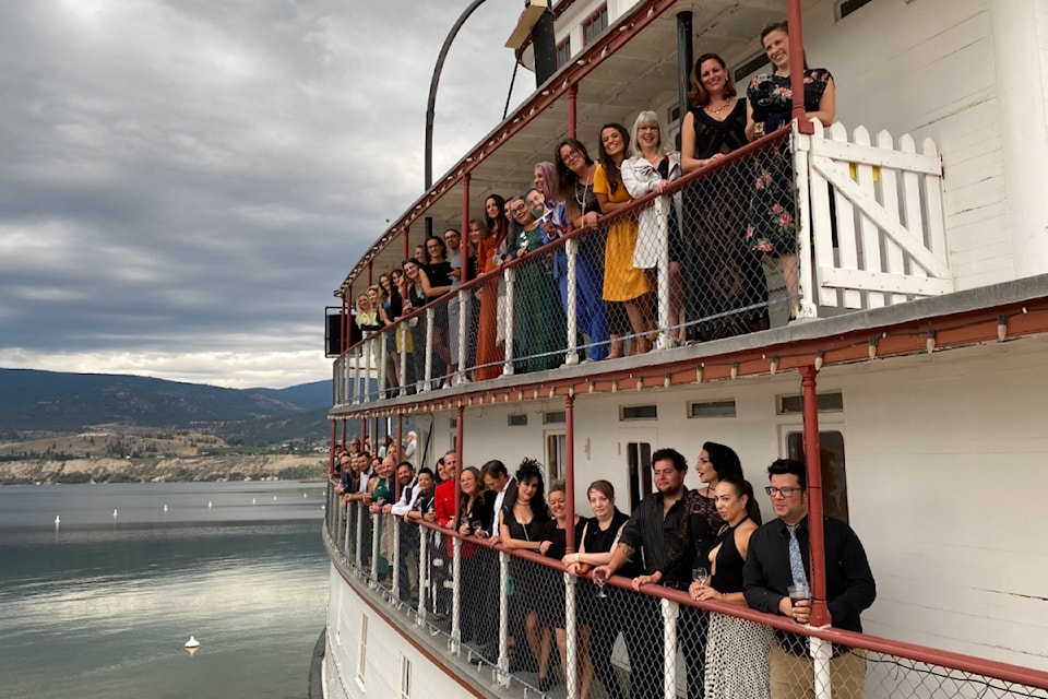 Forty award winners from the Penticton Chamber's Top 40 campaign, as well as other community leaders and elected officials, gather on the S.S. Sicamous in Penticton for an awards gala on Friday, Sept. 13.