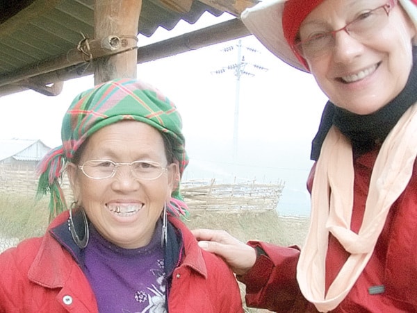 Mountain Village Woman happy with Okanangan Glasses