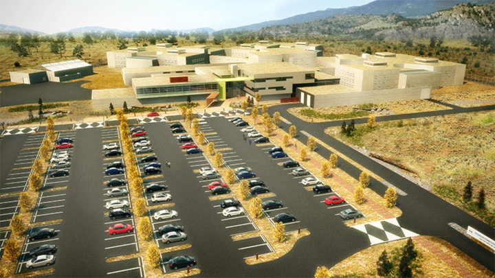 An artist's rendering of the Okanagan Correctional Centre.