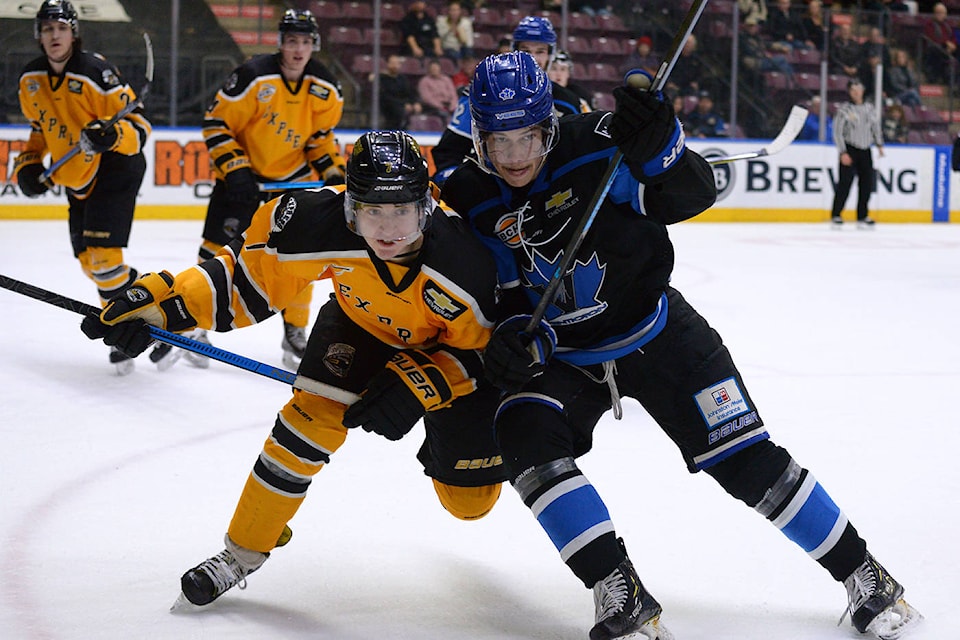 The Vees lost to the Express in Penticton Friday Feb 14. (Phil McLachlan - Western News)