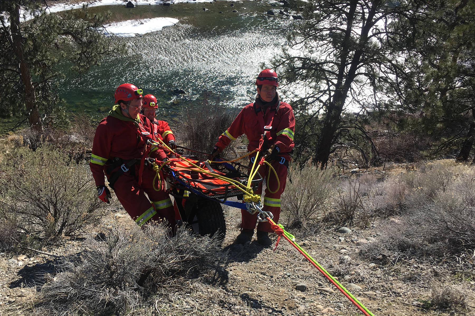Keremeos Fire Department pull off steep angle riverside rescue - Penticton  Western News