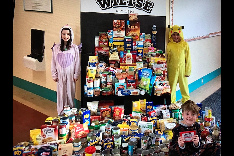 Wiltse Elementary students collected 524 food items for the Penticton Provides fundraiser on until Dec. 10. Drop off food or toys and numerous locations across Penticton including Save On, Pen Hi and Maggie. (Penticton Provides Facebook)