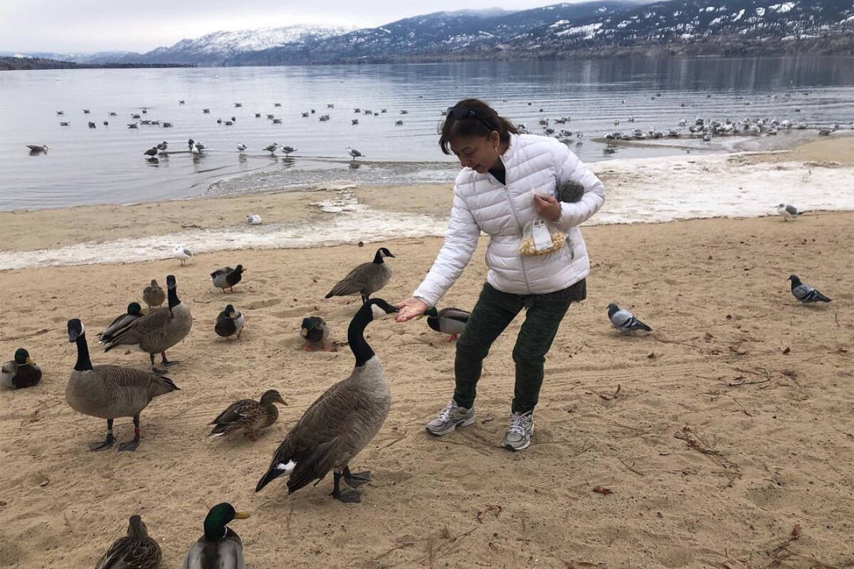 Kevin being rewarded after predicting an early spring on Groundhog Day. (Monique Tamminga Western News)