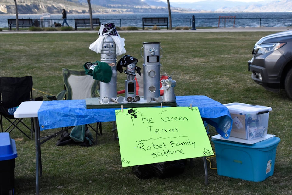 Ignite the Arts Festival’s Sculpture Contest brought the most out of the community members on Saturday, April 2, at Okanagan Lake Park. A group of judges named co-winners at 4 p.m. (Logan Lockhart, Western News)